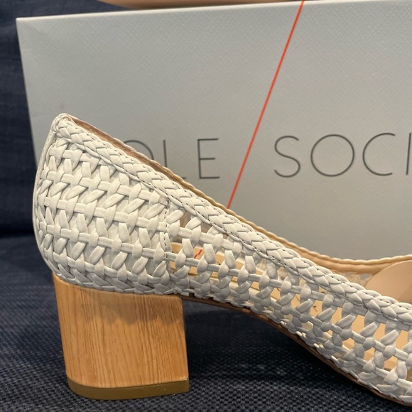 Sole Society White Woven Pump - Picture 4 of 5